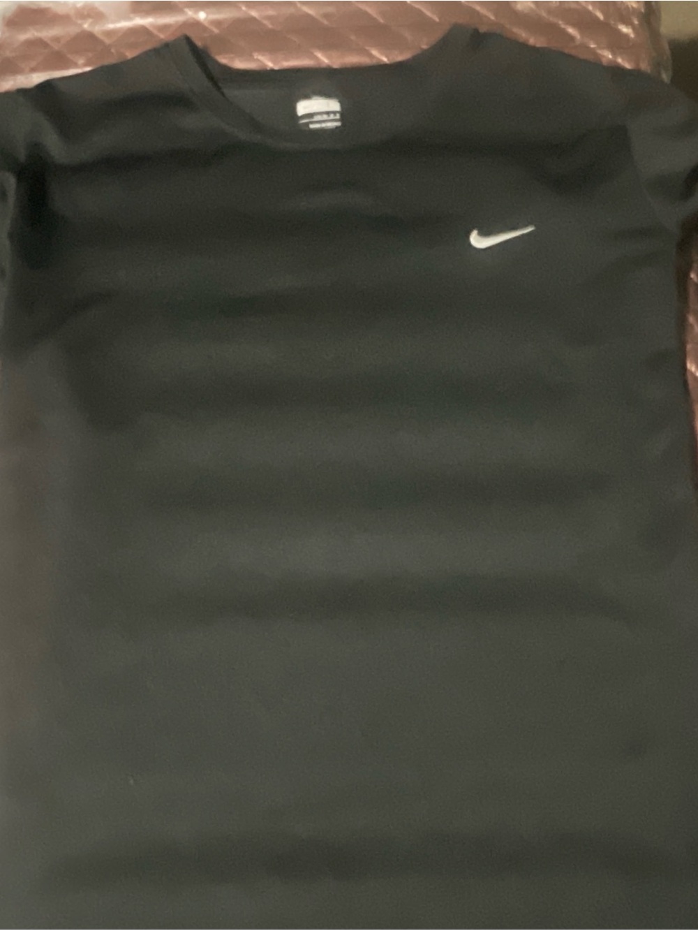 Nike Black T-Shirt with White Swoosh Logo